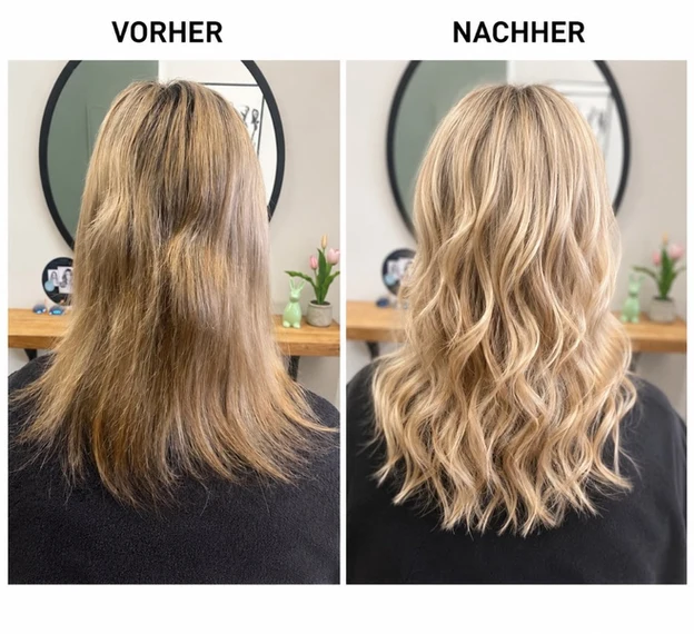Vorher Nachher Haarverdichtung Viersen: Individuelles Ergebnis