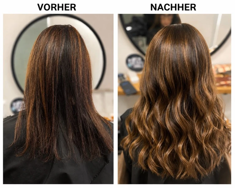 Vorher Nachher Haarverdichtung Viersen: Natürliche Haarstruktur